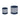 5" / 6" Checkerboard Saucer Planters (Set of 2) - Blue / White