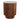 20" x 16" Ribbed Pedestal Table, Marble Top - Ivory / Brown