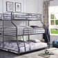 Caius II - Triple Bunk Bed - Twin Over Full Over Queen - Gunmetal