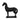 17" Horse Sculpture On Base - Black