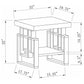 Schmitt - Rectangular Side End Table - White High Gloss