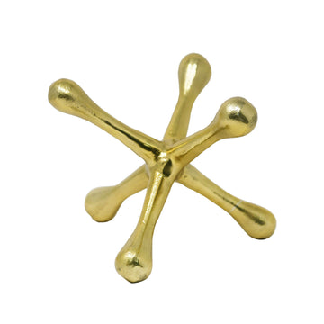 Metal Jacks Sculpture 8" - Gold