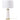 Lucius - Drum Shade Marble Body Table Lamp - White