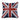Pillow with Union Jack design on a white background