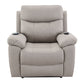 Chriki - Power Recliner With Lift & Heating & Massage - Beige Chenille & Black Finish