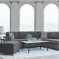 Mccord - Upholstered Track Arm Sectional Sofa - Dark Gray