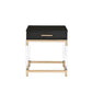 Adiel - End Table - Black & Gold Finish