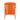 Striped Planter With Wood Stand 8" - Orange