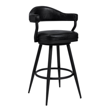 Justin - Swivel Vintage Bar Stool With Metal Legs