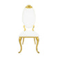 Fallon - Side Chair (Set of 2) - White PU & Mirroed Gold Finish