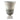 Glass 14" Vase On Marble Base - Sage/Ivory
