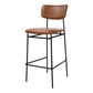 Sailor - Bar Stool - Dark Brown - Leather