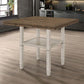 Sarasota - Counter Height Table With Shelf Storage - Nutmeg And Rustic Cream