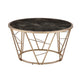 Cicatrix - Coffee Table - Faux Black Marble Glass & Champagne Finish