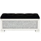 Noralie - Bench - Mirrored & Faux Diamonds - 17"