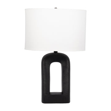 25" Cast Aluminium Table Lamp - Black