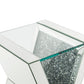 Noralie - End Table - Clear Glass, Mirrored & Faux Diamonds