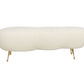 Welsh - Faux Shearling Bench - Beige