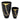 Metal Cracked Design Vases 9 / 17" (Set of 2) - Brass / Chestnut