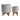 Ceramic Planter On Wooden Stand 5 / 8" (Set of 2) - White