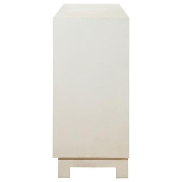 Voula - Rectangular 4-Door Accent Cabinet - White And Gold