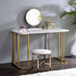 Estie - Vanity Desk - White & Gold Finish