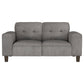 Deerhurst - Upholstered Track Arm Tufted Loveseat - Charcoal