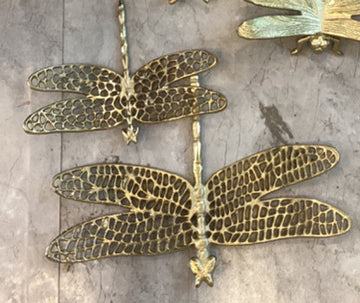 14" Dragonfly With Cutouts - Gold