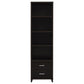 Lewes - 4-Shelf Engineered Wood Media Tower - Cappuccino