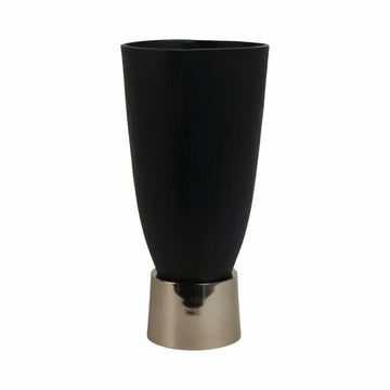 16" Wallmar Small Vase - Black And Gold