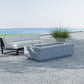 Bazaar - Gravelstone Rectangular Fire Table