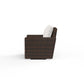 Montecito - Club Chair, With Self Welt - Canvas Flax / Dark Brown