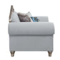 Pelumi - Chair - Light Gray Linen & Platinum - Finish