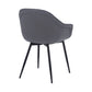 Clover - Dining Room Chair With Metal Legs - Gray / Black