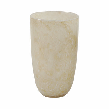 12" Durban Large Glass Vase - Cream