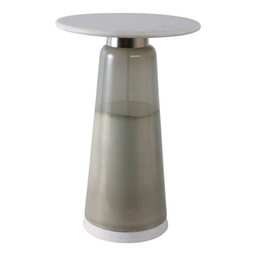 Trelew Tall Art Table With Marble Top - Green