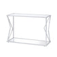 Virtue - Sofa Table - Clear Glass & Chrome Finish