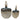 Ashford Glass Bottles With Metal Topper 15/18" (Set of 2) - Blue