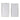 22" x 40" Wood Maisey Plaster Wall Decor (Set of 2) - White