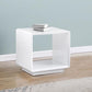 Paseo - Square End Side Table - White High Gloss