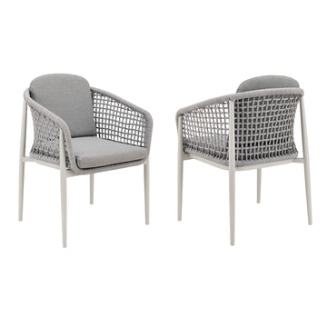 Rhodes - Outdoor Patio Dining Chair (Set of 2) - Light Gray