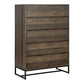 Elena - 5 Drawer Chest - Brown