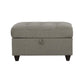 Stonenesse - Rectangular Upholstered Storage Ottoman - Gray