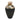 Glass 17" Vase With Resin Topper - Gray