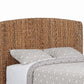 Laughton - Woven Banana Leaf Queen Panel Headboard - Amber