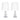 Crystal 19" Faceted Table Lamp (Set of 2) - Silver