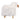21" x 20" Faux Fur Sheep - White / Natural