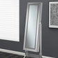 Moore - Cheval Mirror With Jewelry Storage - Silver
