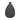 15" Faded Ribbed Bulbous Vase - Black