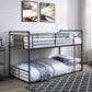 Cordelia - Twin Over Twin Bunk Bed - Antique Oak, Sandy Black & Dark Bronze Hand-Brushed Finish